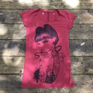 *LAST CHANCE* SUPER SOFT RED PINUP GIRL TEE